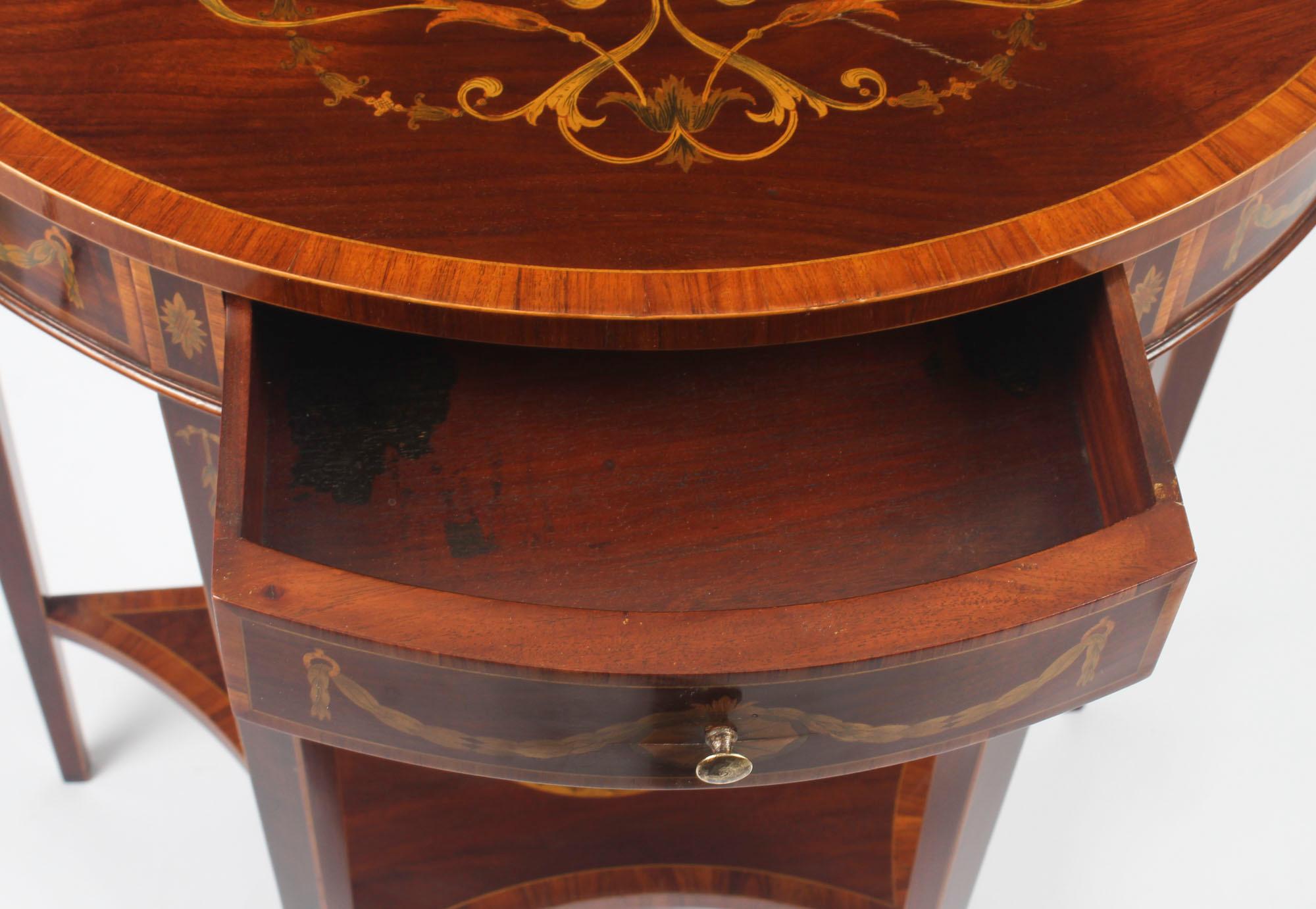 Marquetry Antique Console Tables 19th Century