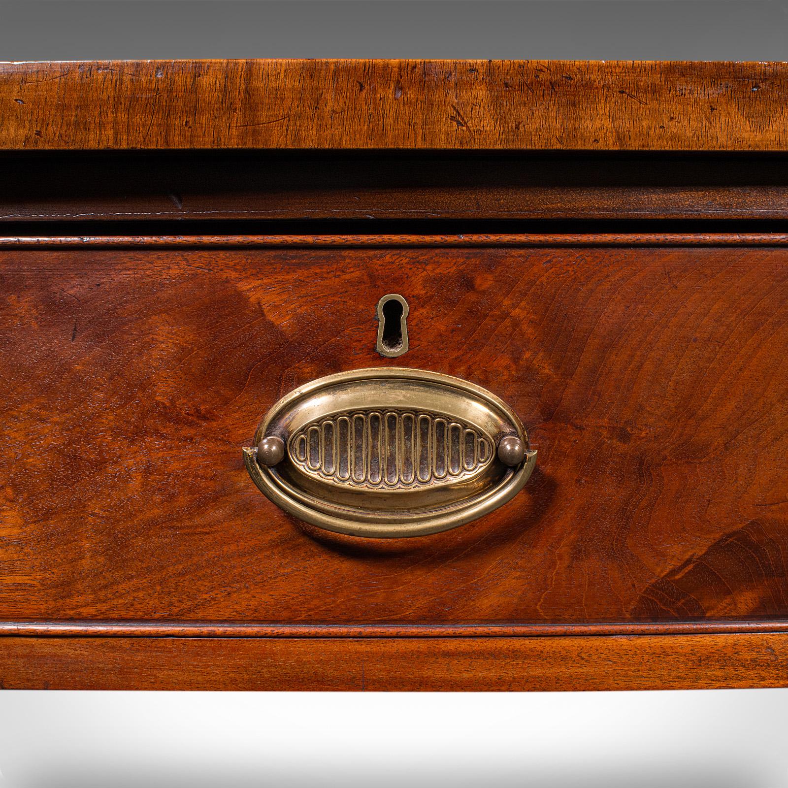 Antique Console Writing Desk, English, Two Drawer Side Table, Georgian, C.1800 For Sale 5