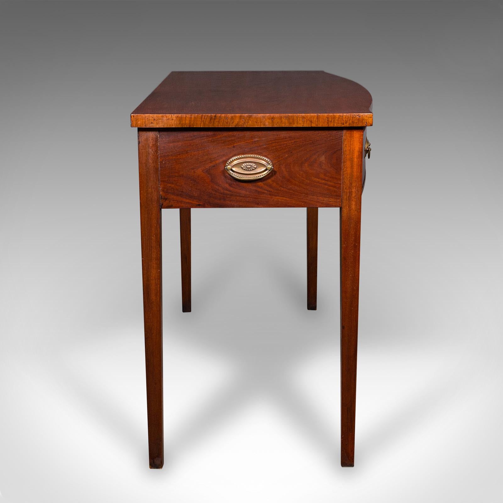 Antique Console Writing Desk, English, Two Drawer Side Table, Georgian, C.1800 In Good Condition For Sale In Hele, Devon, GB