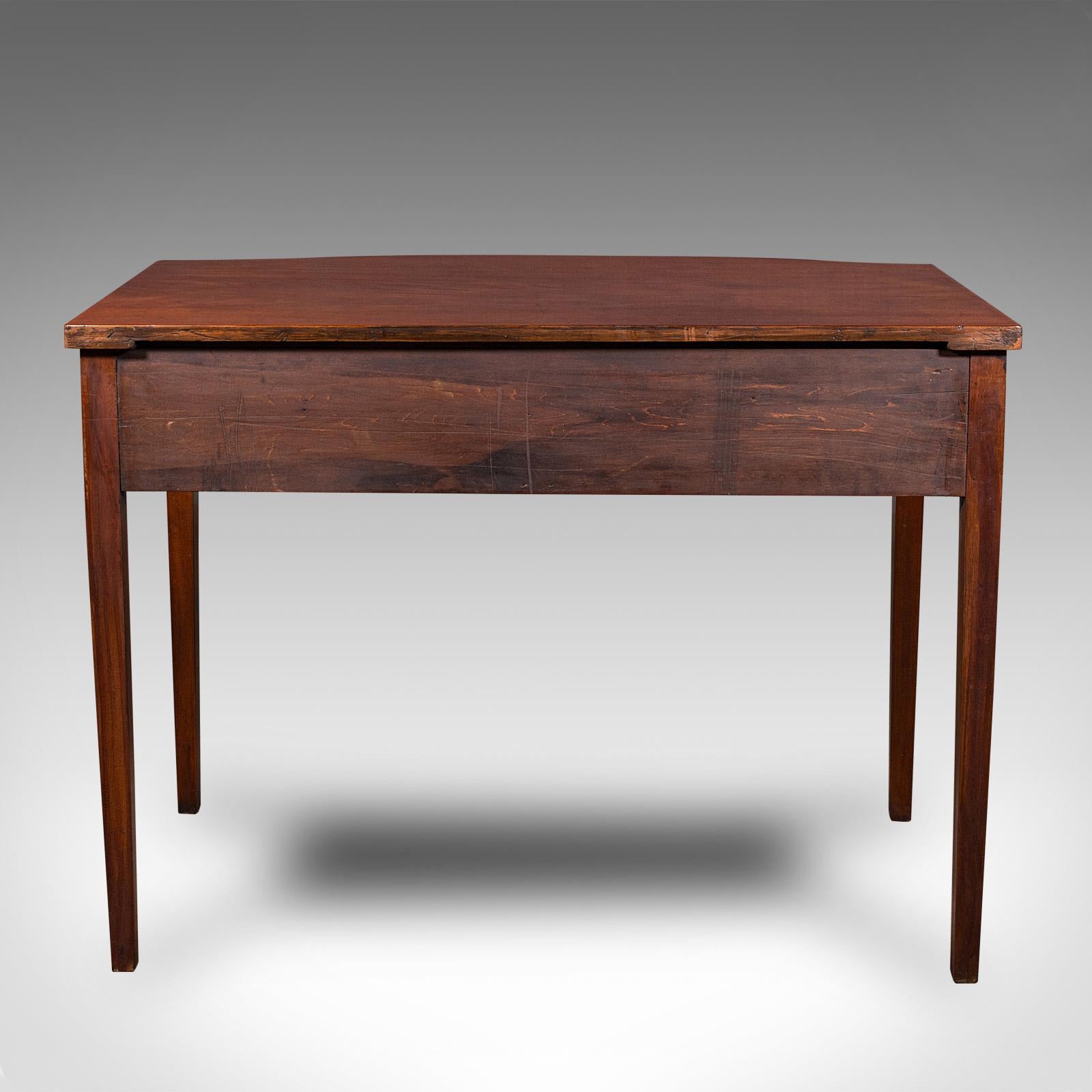 Early 19th Century Antique Console Writing Desk, English, Two Drawer Side Table, Georgian, C.1800 For Sale