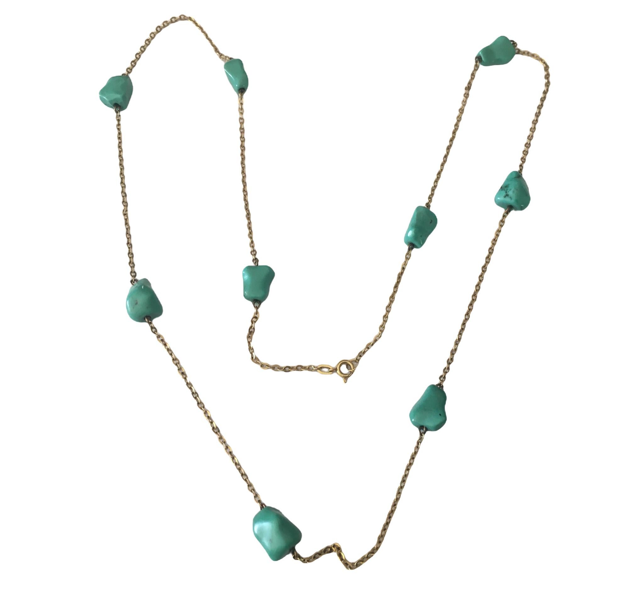 turquoise station necklace