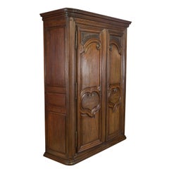 Antique Continental Armoire, French, Oak, Wardrobe, Mid-19th Century, circa 1850