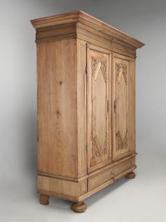 Antique Continental Armoire from 1700’s Split-Case Cabinet with Great Hardware