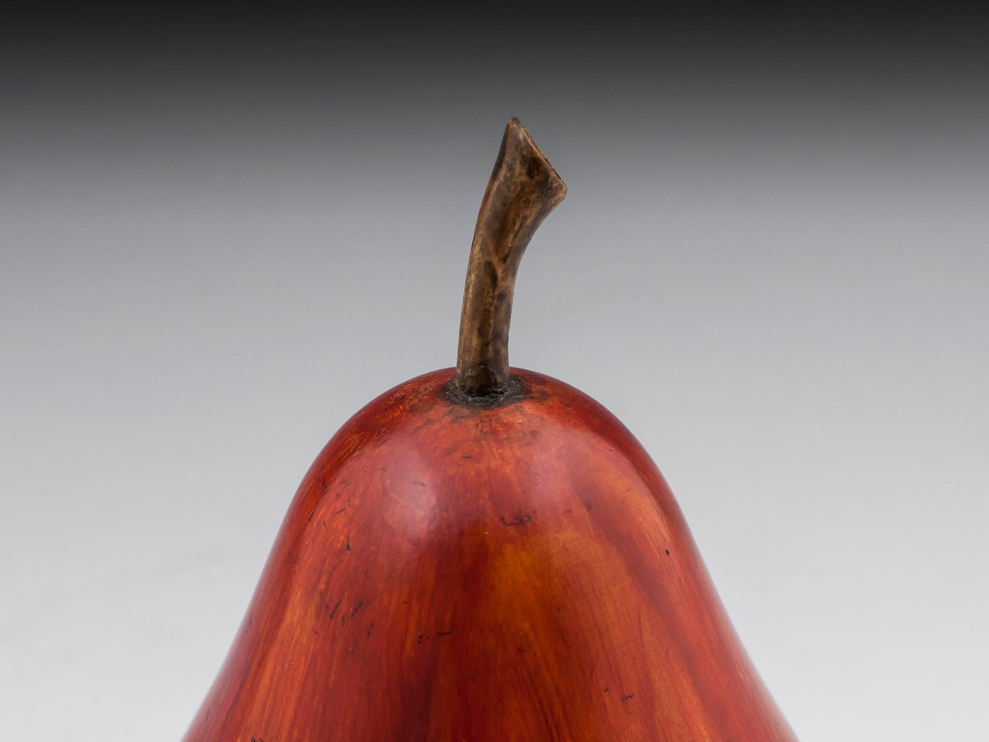 Antique Continental Blushing Pear Tea Caddy 19th Century 1