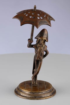 Antique Continental Bronze Napoleon Style Toothpick Holder