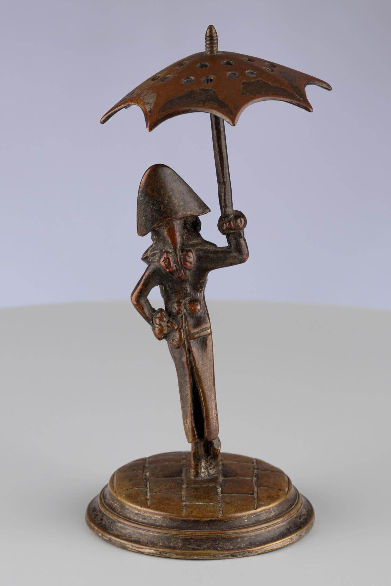 Empire Revival Antique Continental Bronze Napoleon Style Toothpick Holder For Sale