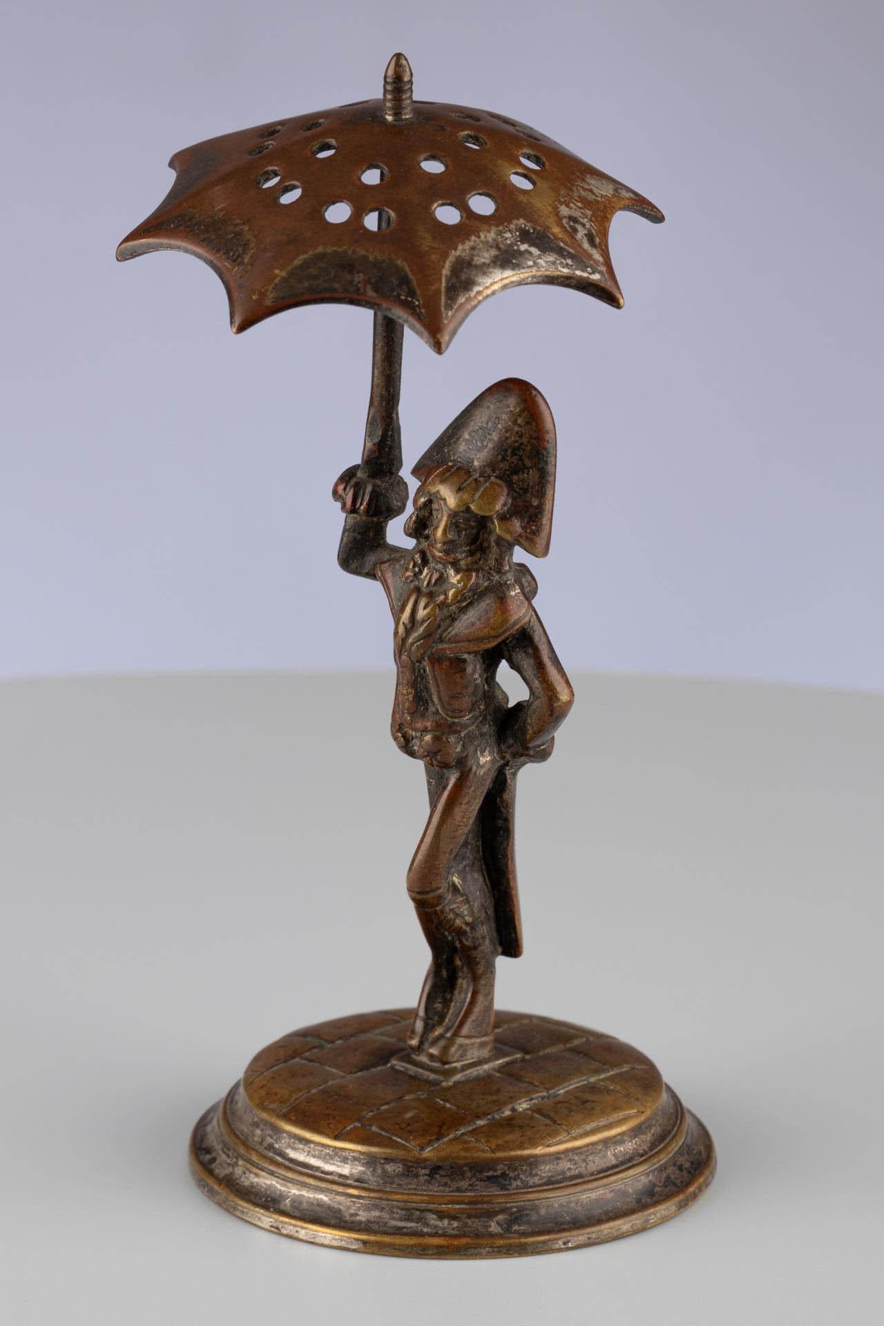 French Antique Continental Bronze Napoleon Style Toothpick Holder For Sale