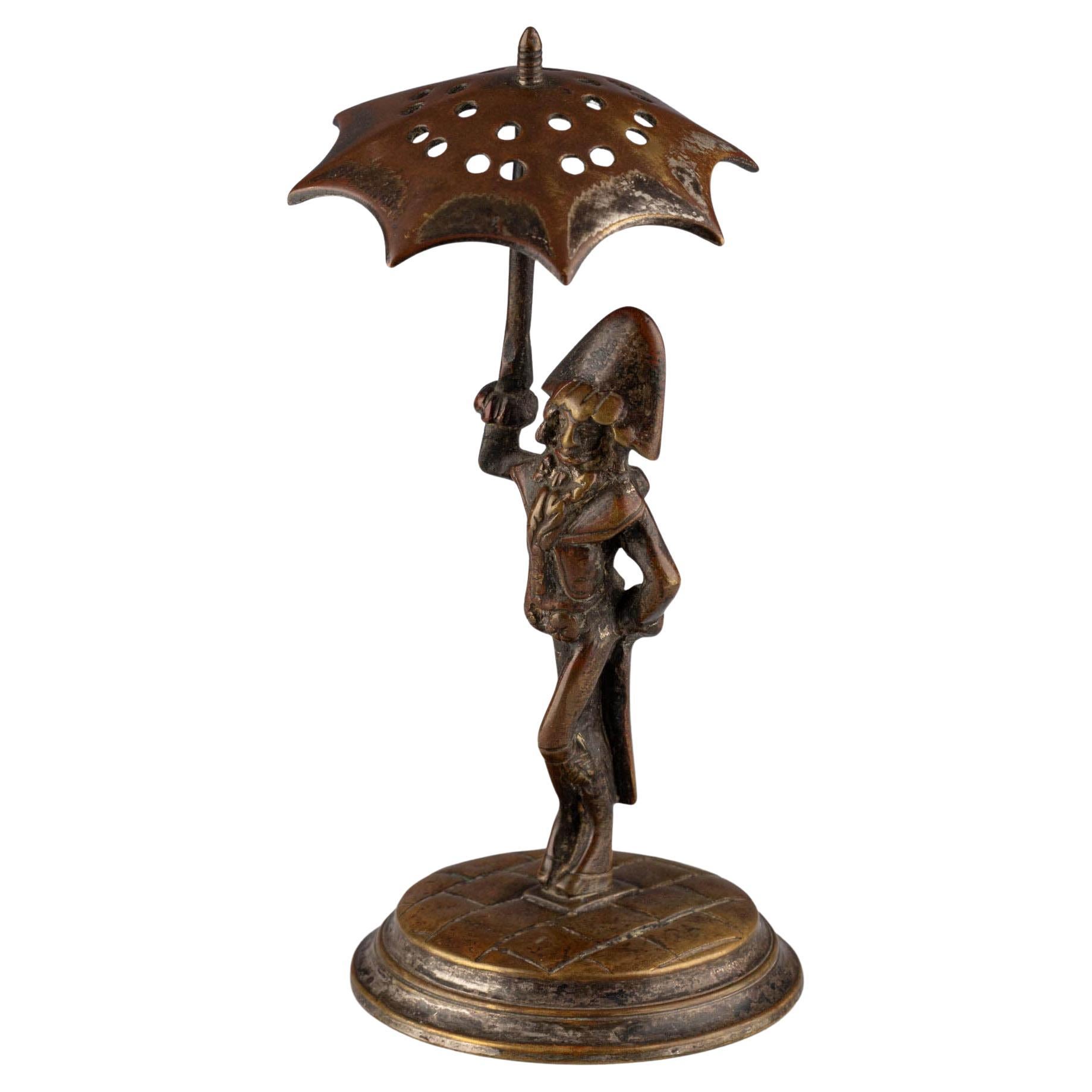 Antique Continental Bronze Napoleon Style Toothpick Holder For Sale