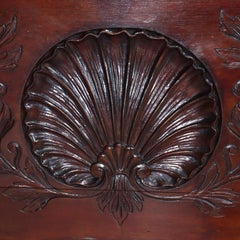 Antique Continental Chippendale Carved Mahogany 3-Drawer Mule Chest c1880