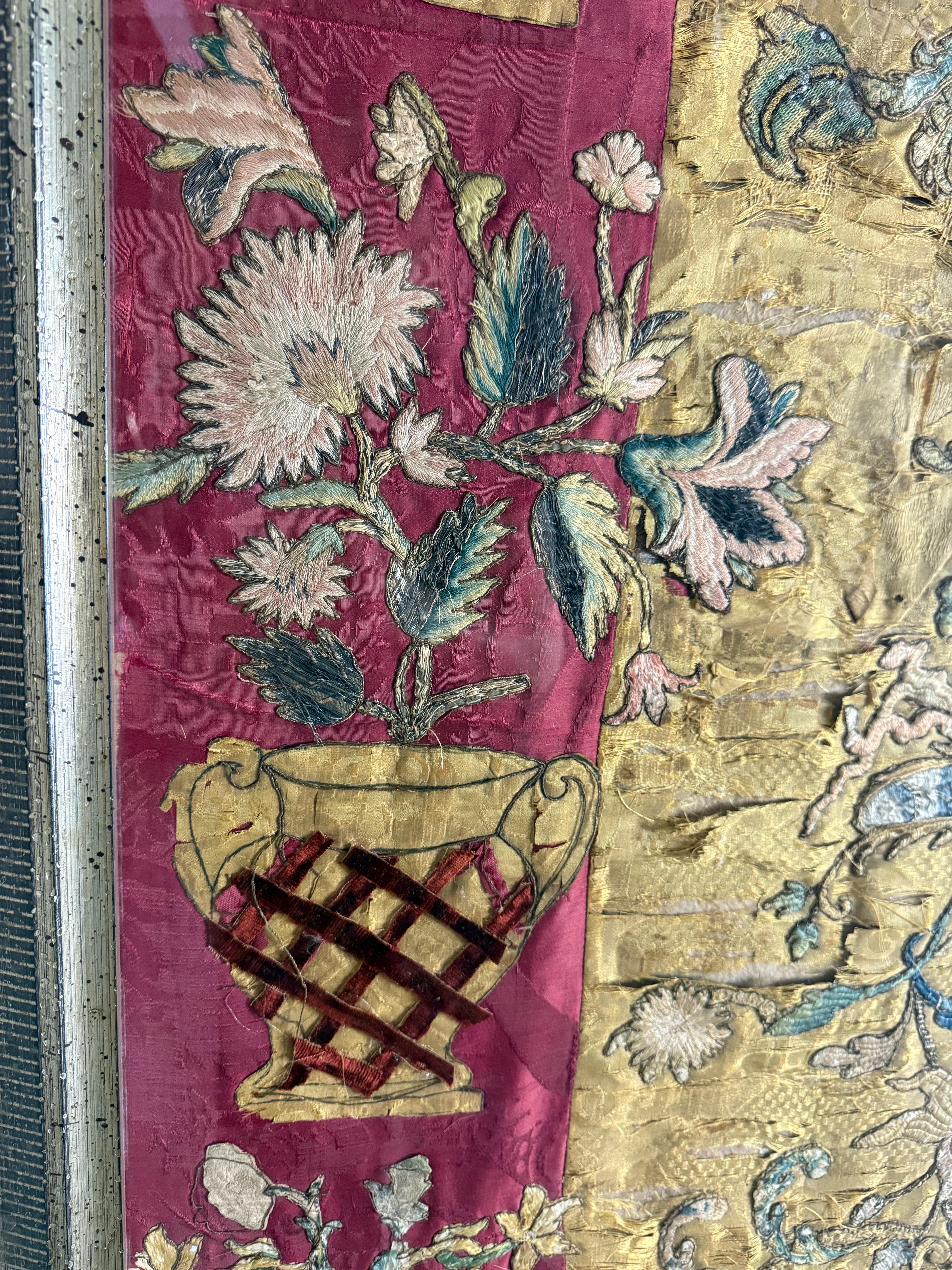 Antique Continental Ecclesiastical Embroidered Textile, 17th–18th Century For Sale 3