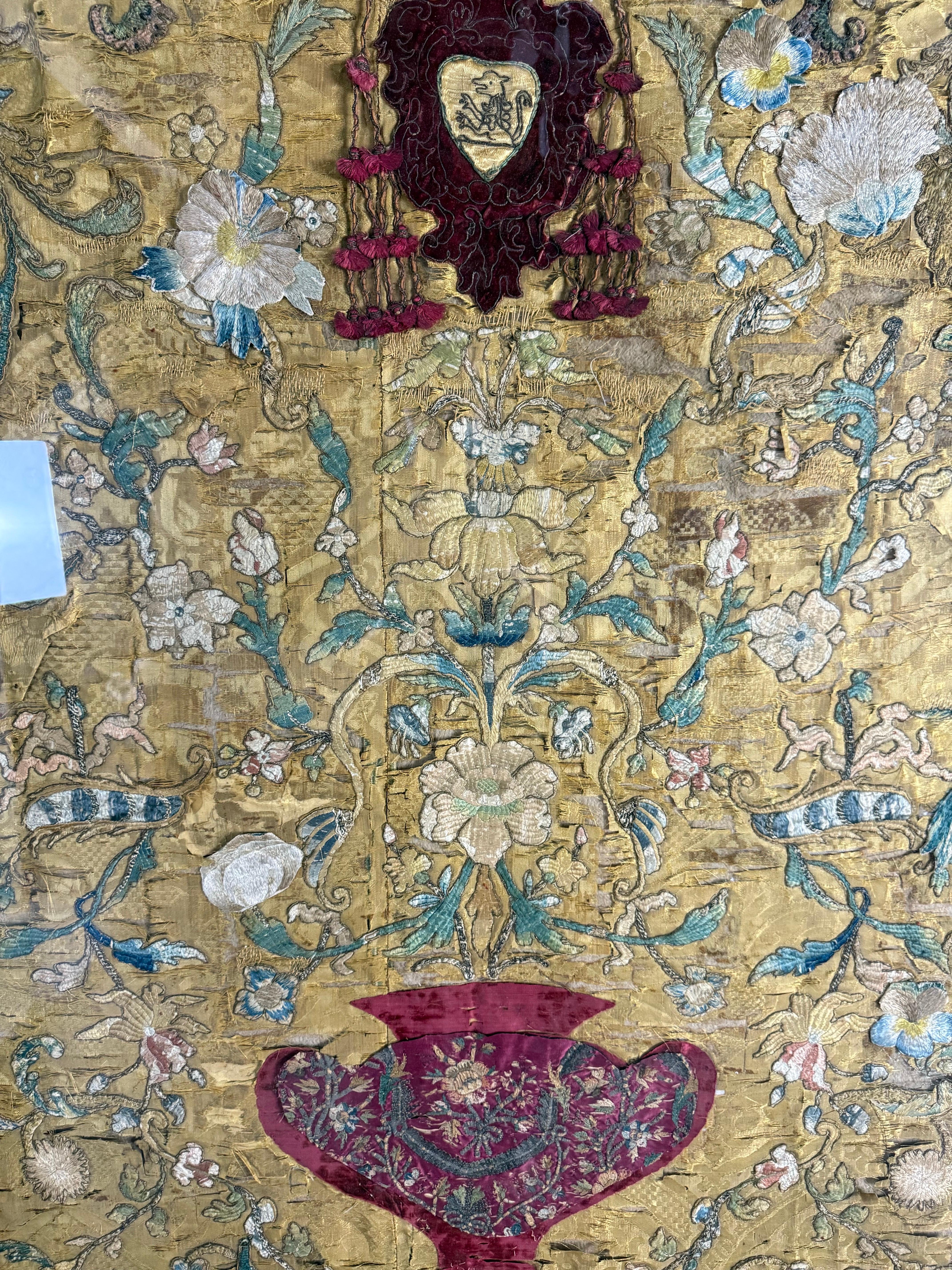 Antique Continental Ecclesiastical Embroidered Textile, 17th–18th Century For Sale 5