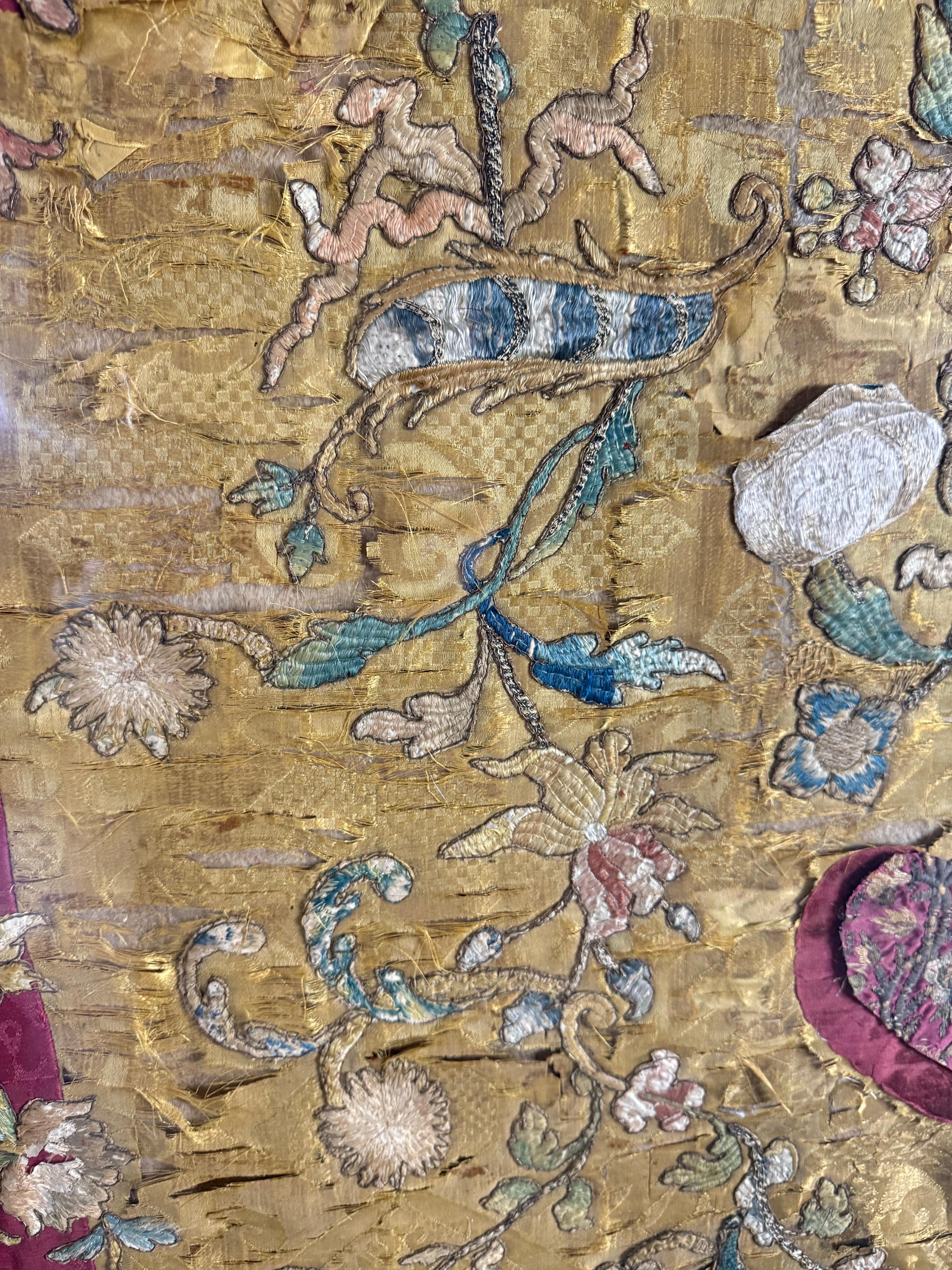 Antique Continental Ecclesiastical Embroidered Textile, 17th–18th Century For Sale 6