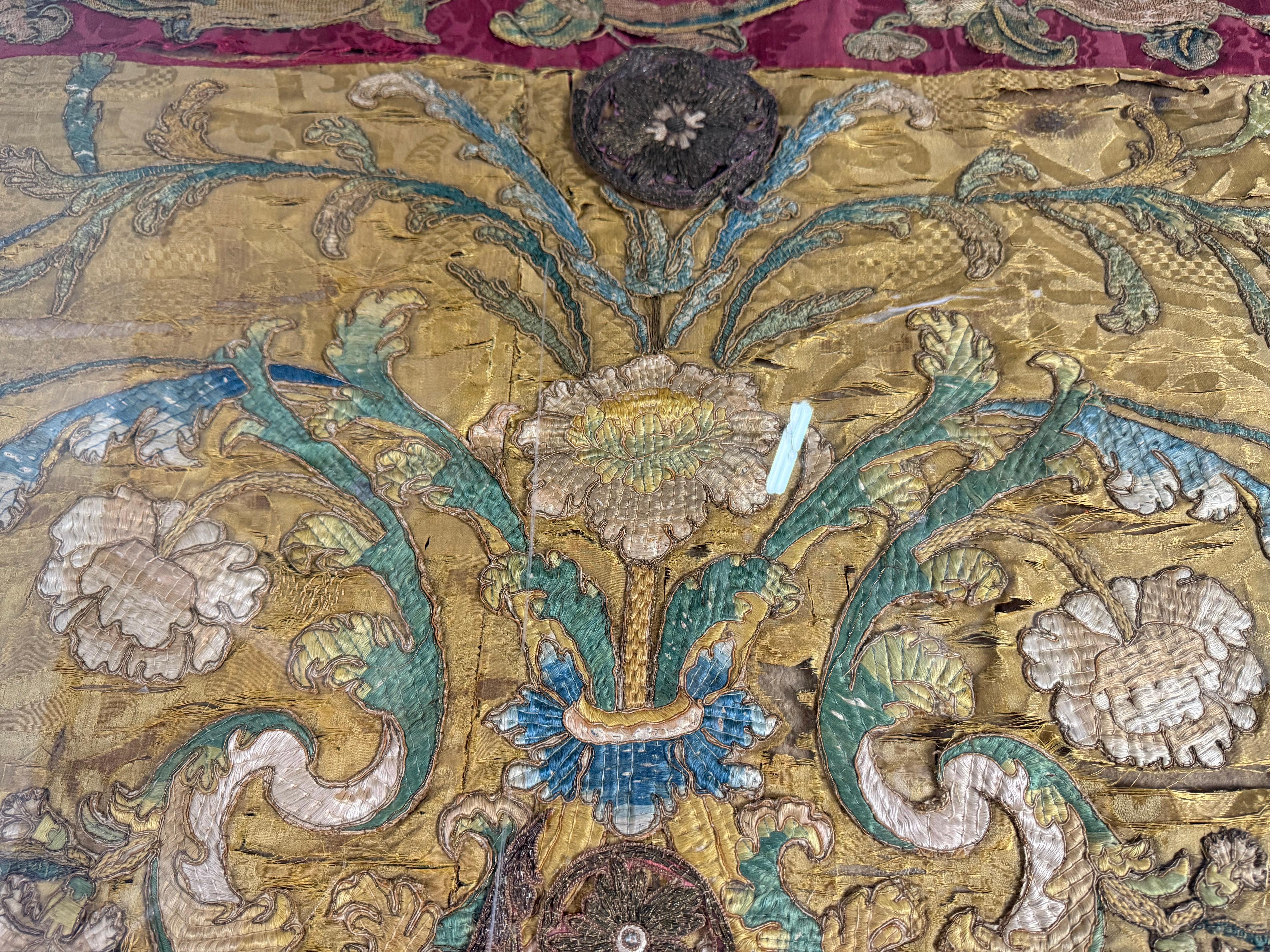 Antique Continental Ecclesiastical Embroidered Textile, 17th–18th Century For Sale 7