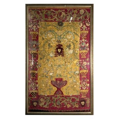Antique Continental Ecclesiastical Embroidered Textile, 17th–18th Century