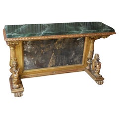 Antique  Continental Giltwood Console Table