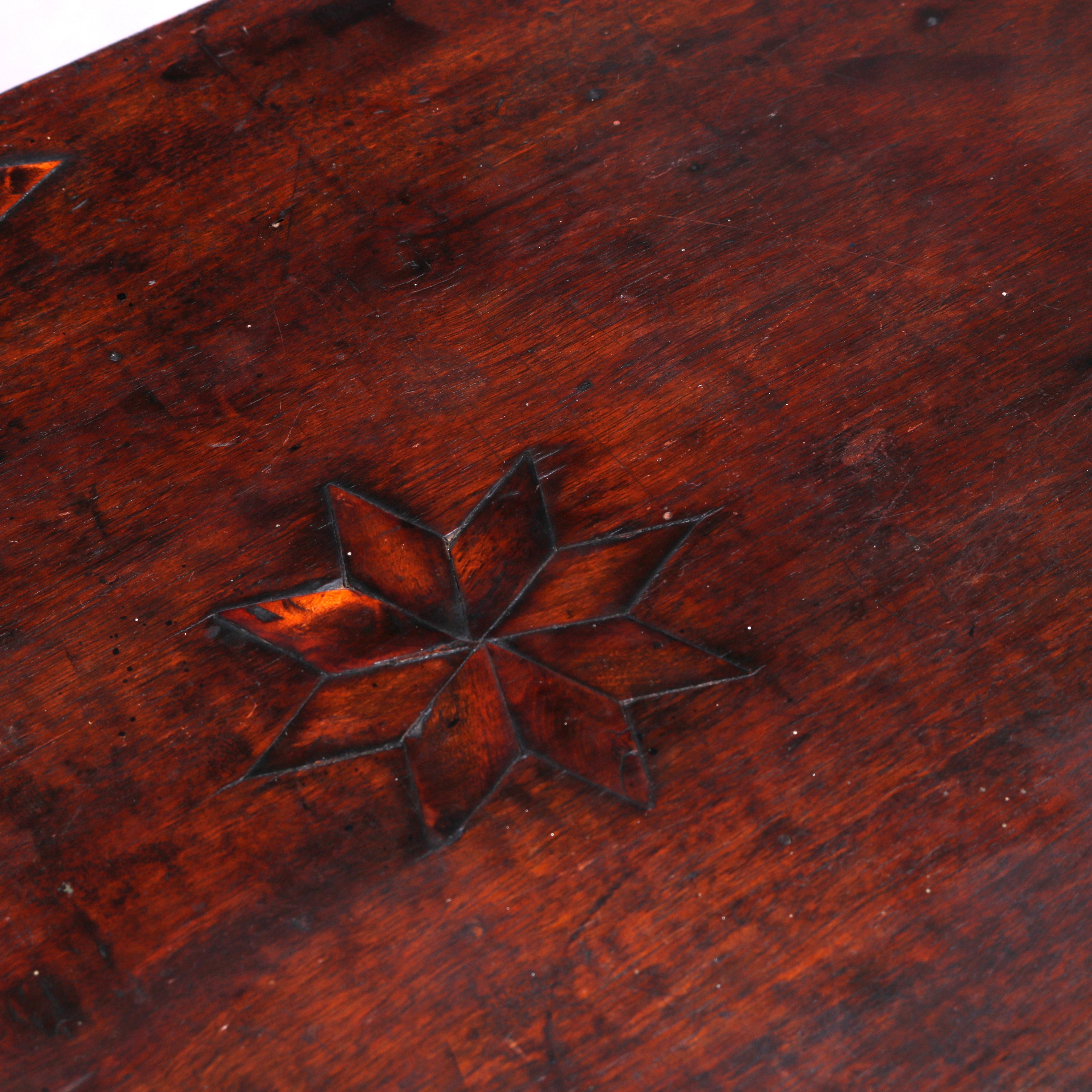 Antique Continental Inlaid Walnut Drop-Leaf Table, 17th Century 10