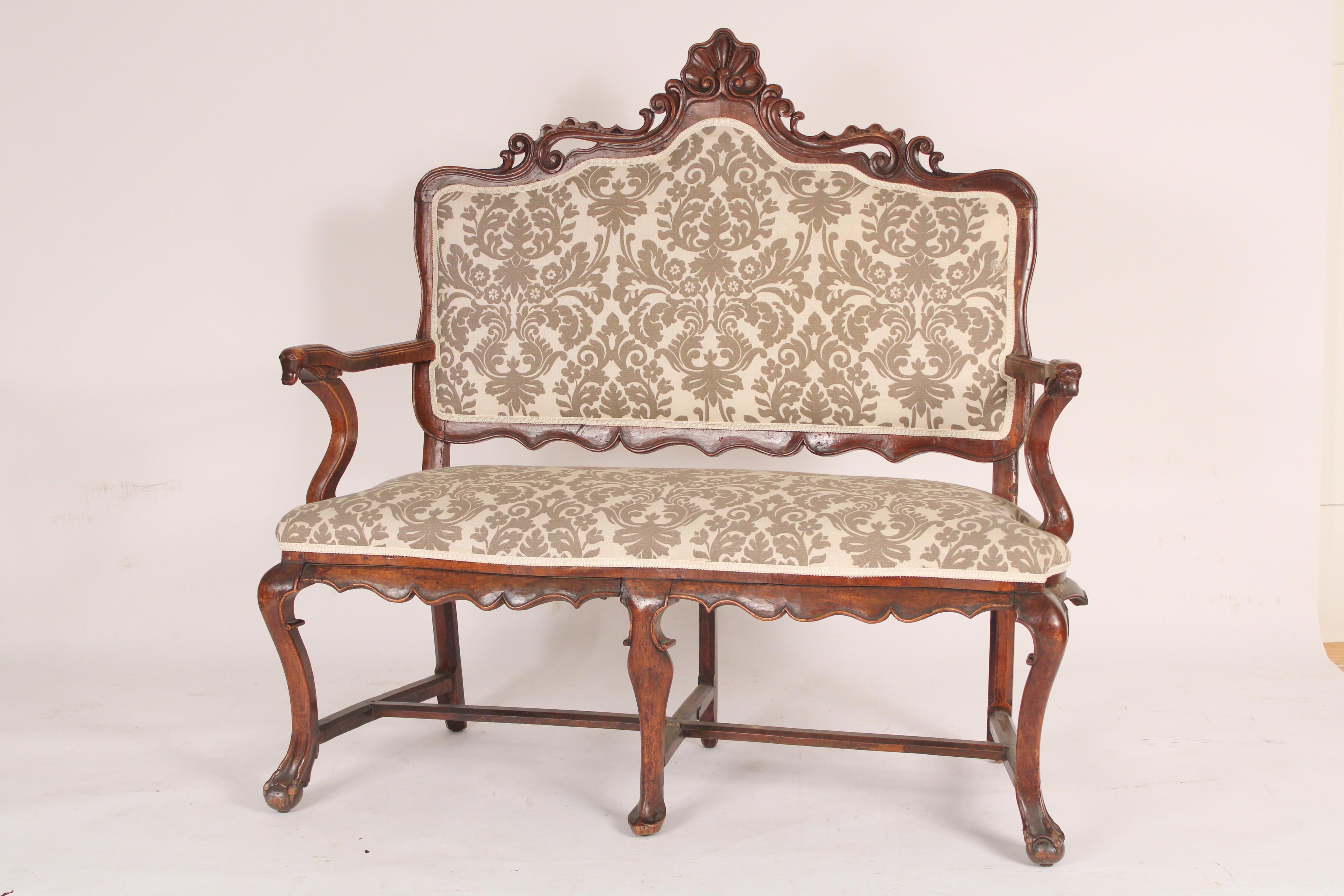 European Antique Continental Louis XV Style Settee For Sale