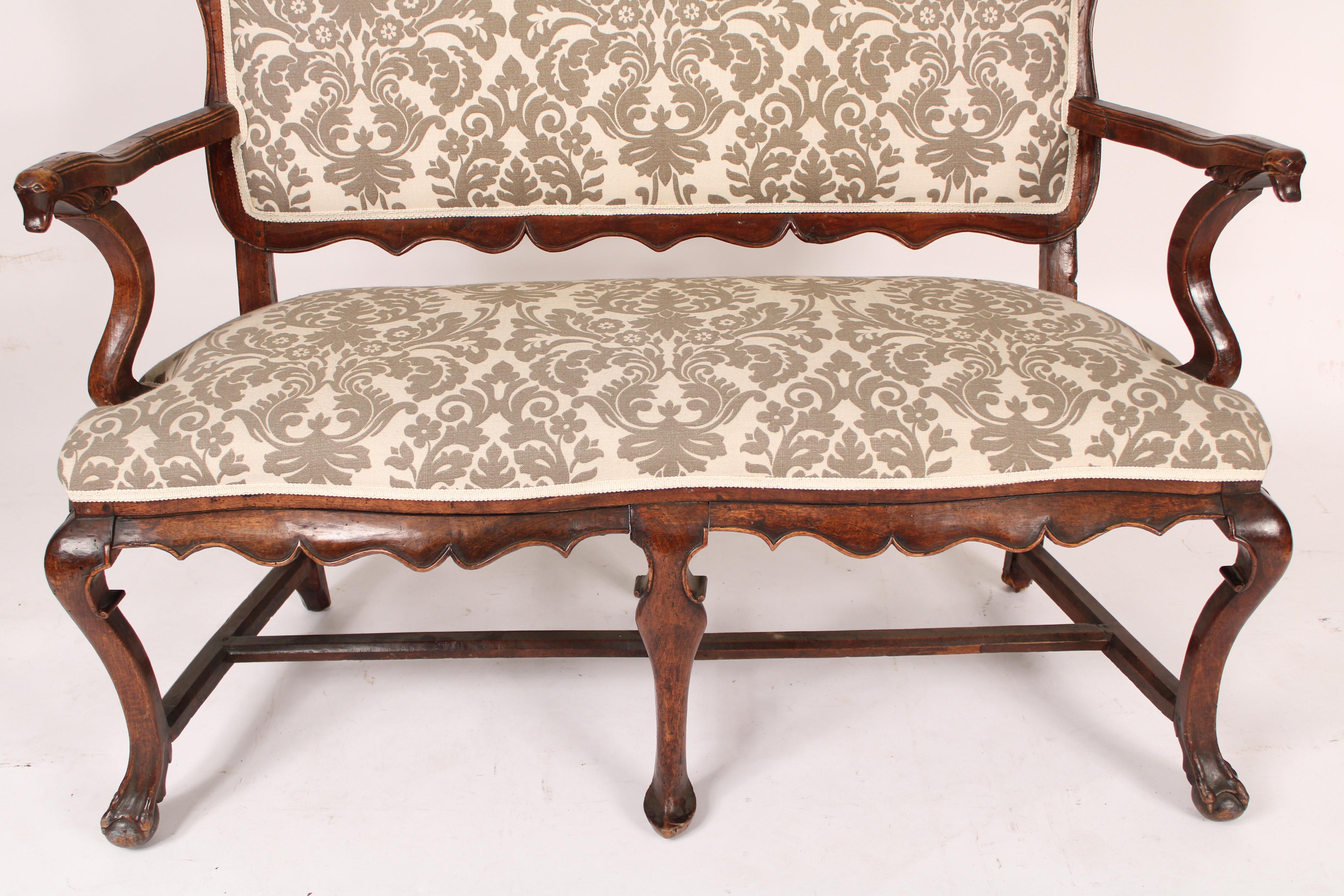 19th Century Antique Continental Louis XV Style Settee For Sale