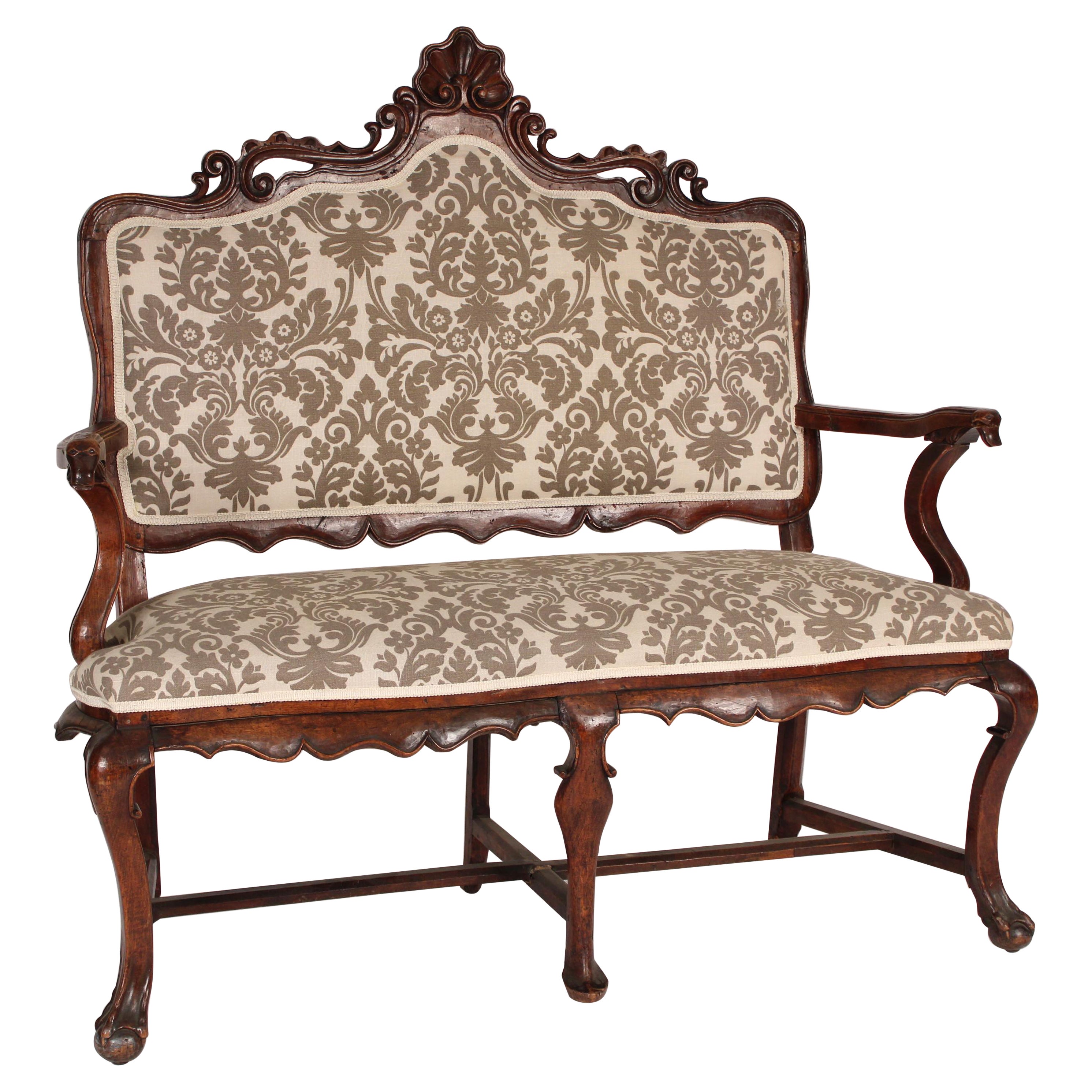 Antique Continental Louis XV Style Settee