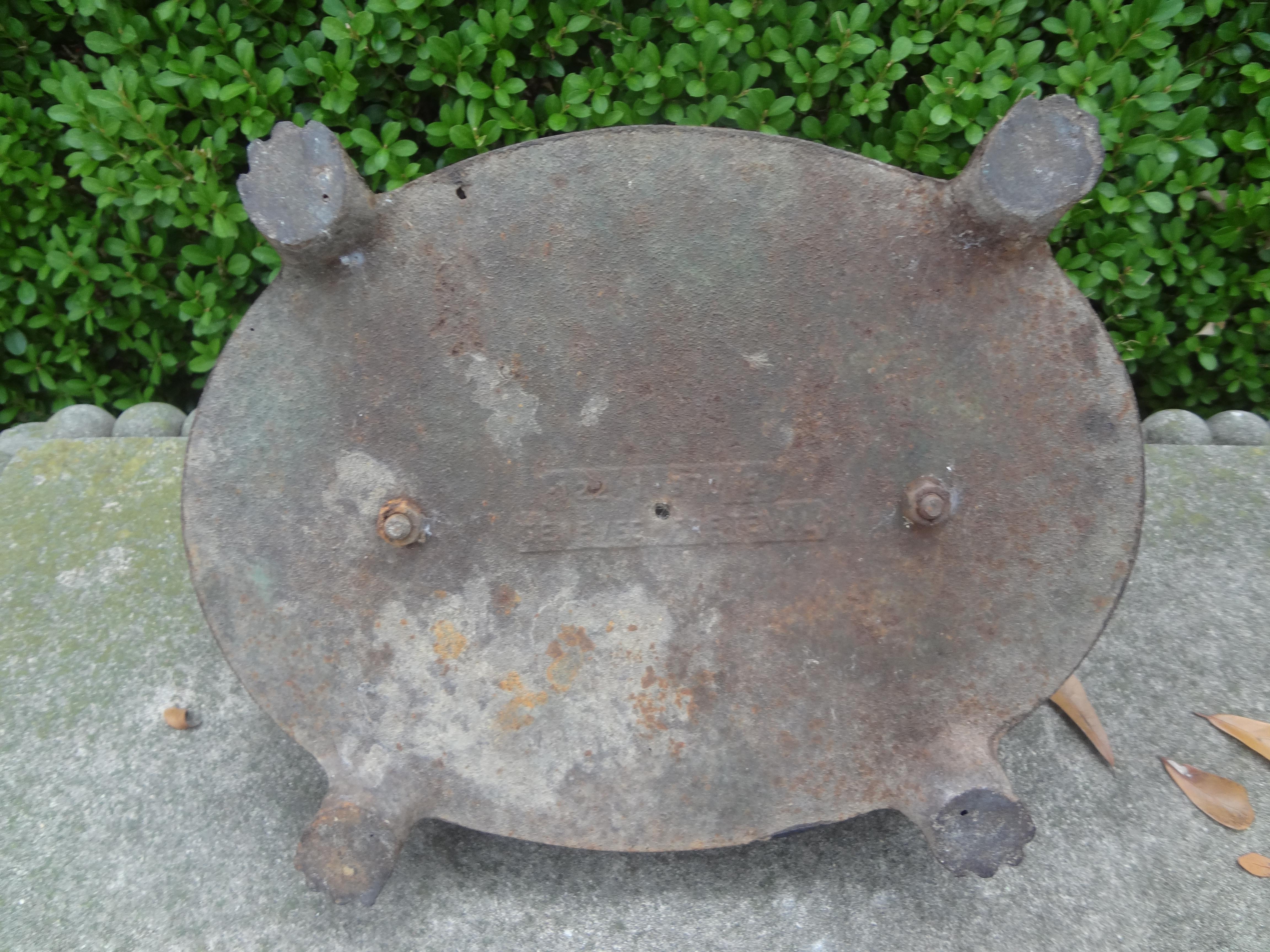 Vintage Continental Neoclassical Style Iron Boot Scraper For Sale 5