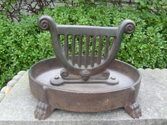 Vintage Continental Neoclassical Style Iron Boot Scraper