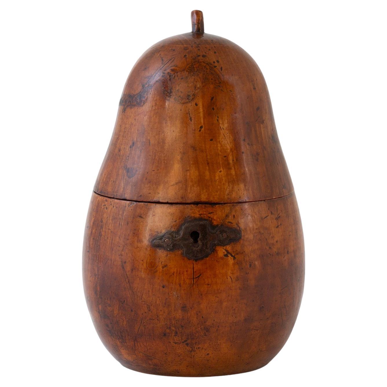 Antico porta tè Continentale con frutta a pera Circa 1800 in vendita