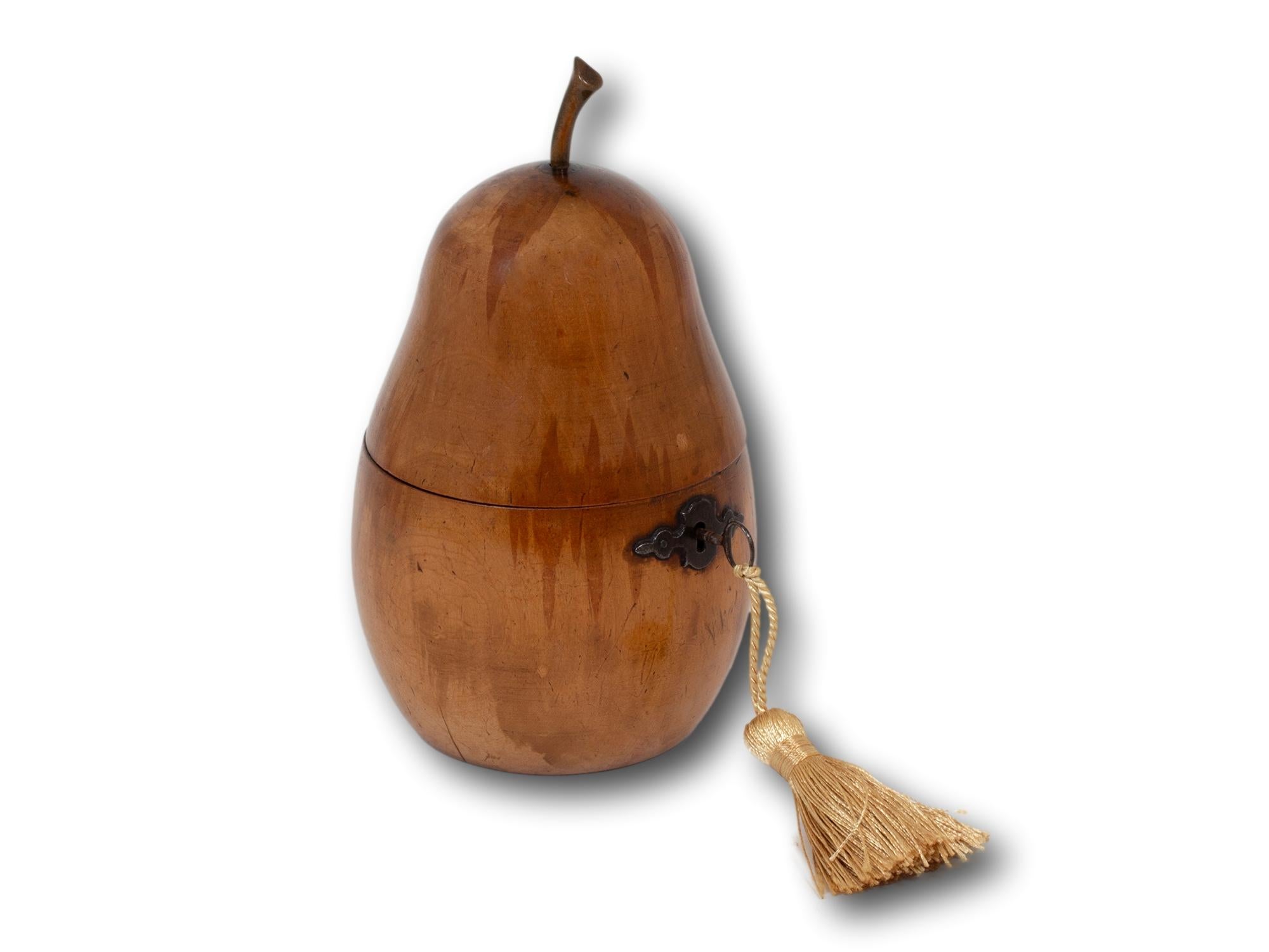 Caja de Té de Frutas de Pera Continental Antigua Jorge III en venta