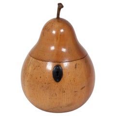 Caja de Té de Frutas de Pera Continental Antigua