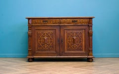 Antique Continental Oak Sideboard, 1900s