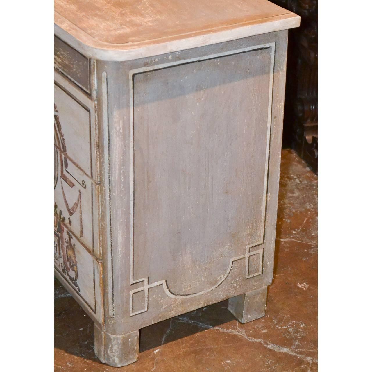 Antique Continental Painted Chest In Good Condition In Dallas, TX