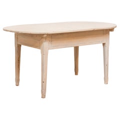 Antique Continental Painted Racetrack Harvest Table