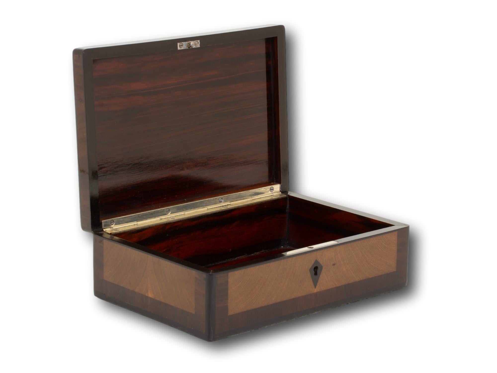 Antique Continental Palm Coconut Inlaid Wood Box For Sale 3