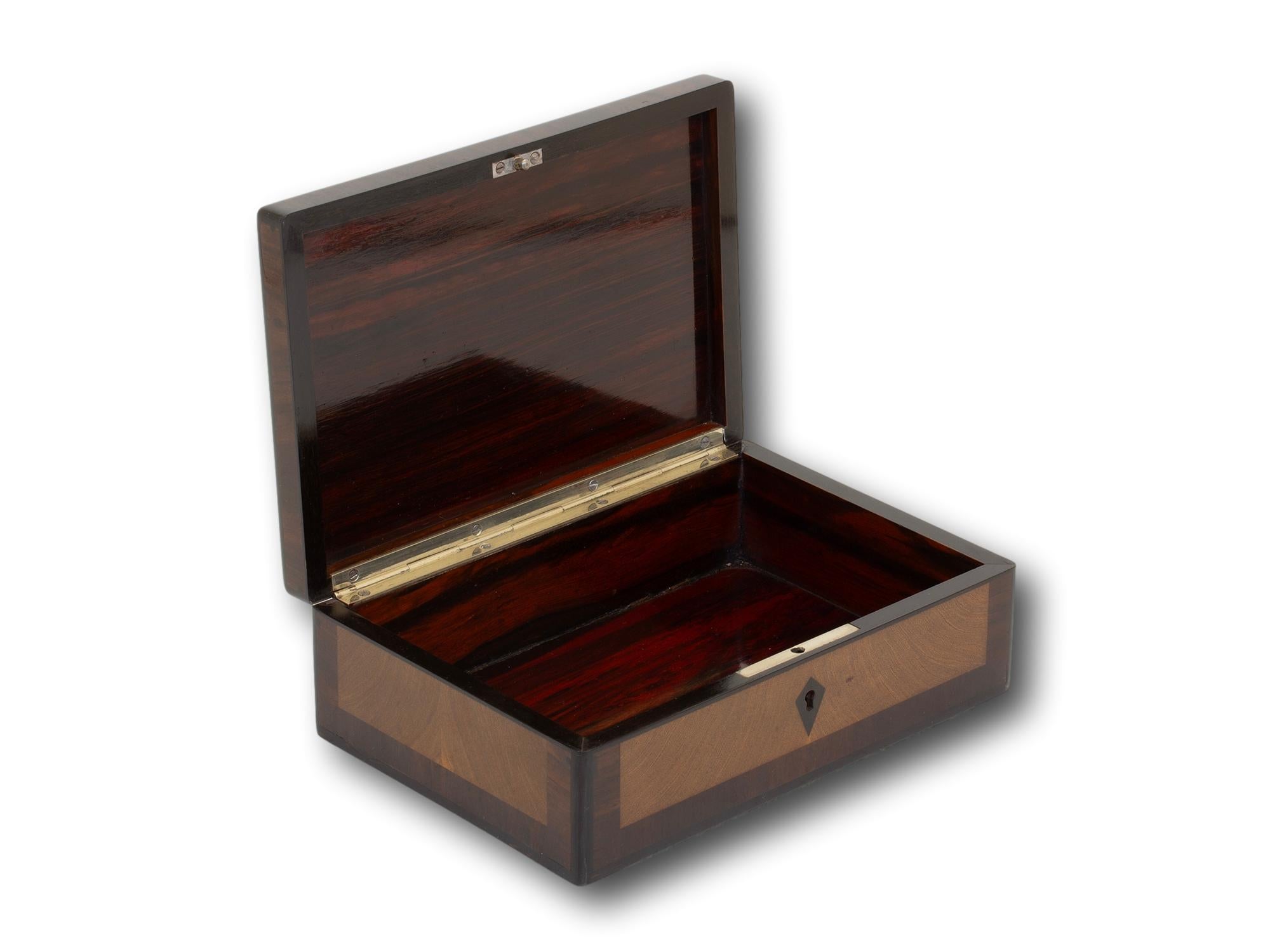 Antique Continental Palm Coconut Inlaid Wood Box For Sale 4
