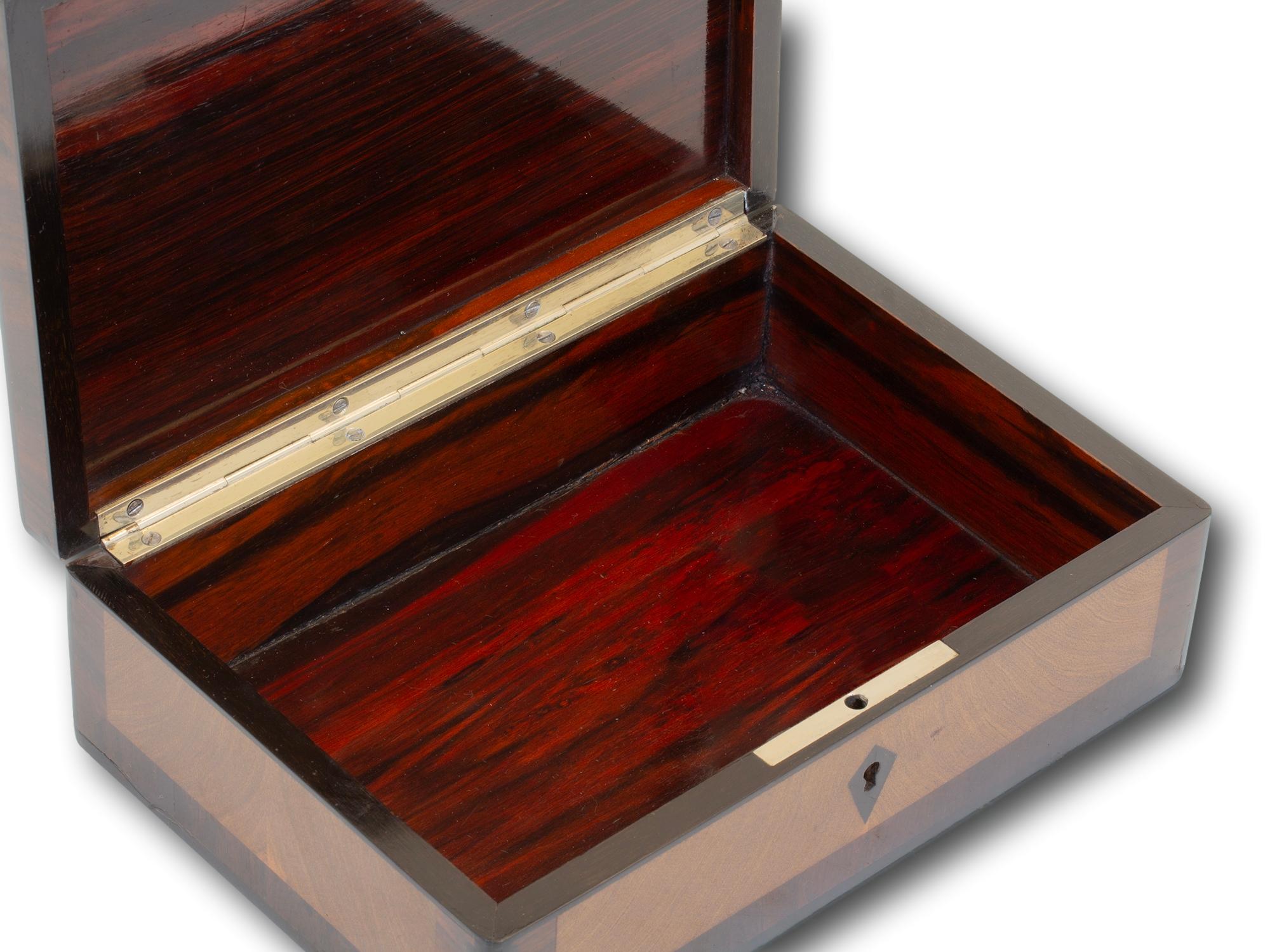Antique Continental Palm Coconut Inlaid Wood Box For Sale 6