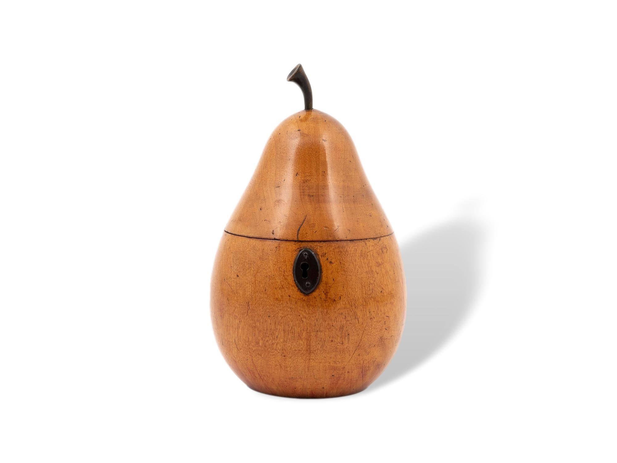 European Antique Continental Pear Fruit Novelty Tea Caddy