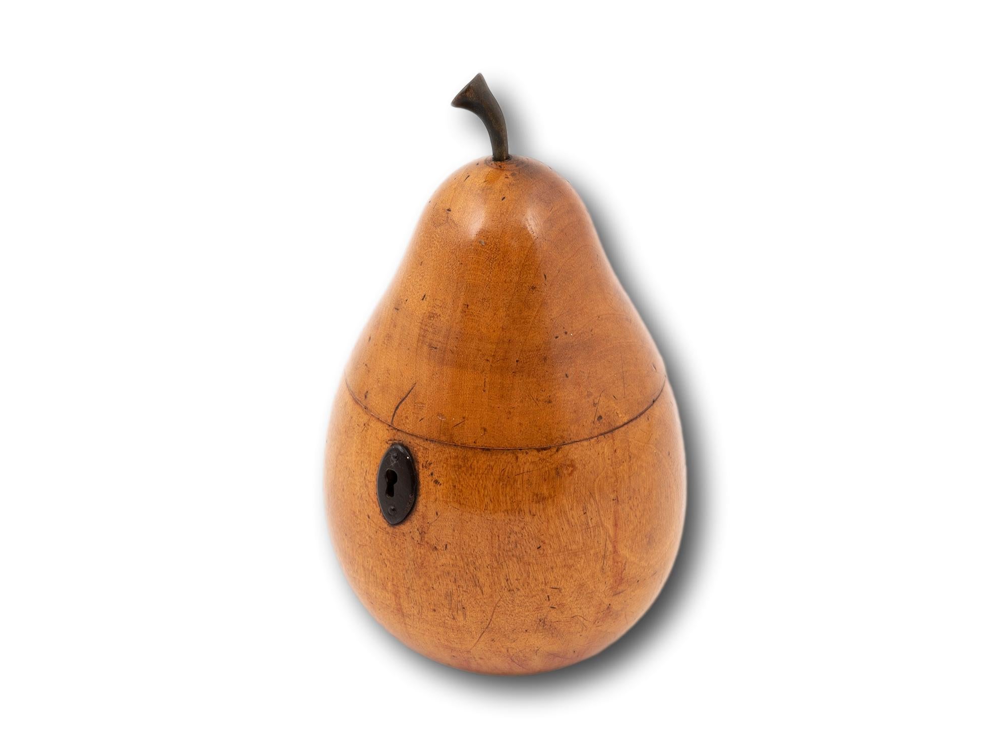Early 19th Century Antique Continental Pear Fruit Novelty Tea Caddy