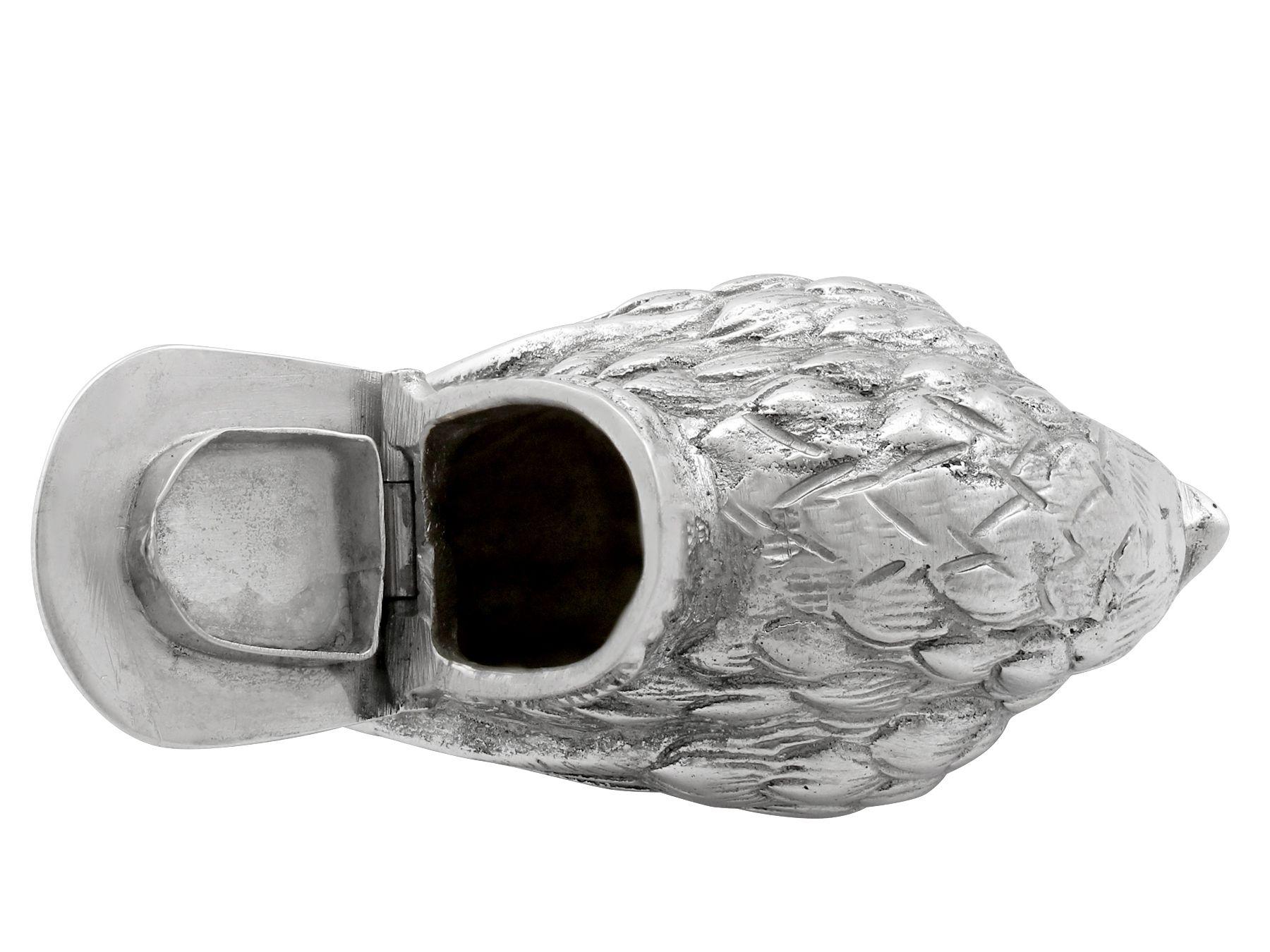 1920er Jahre Kontinentale Silber-Vogel-Paprika im Angebot 6