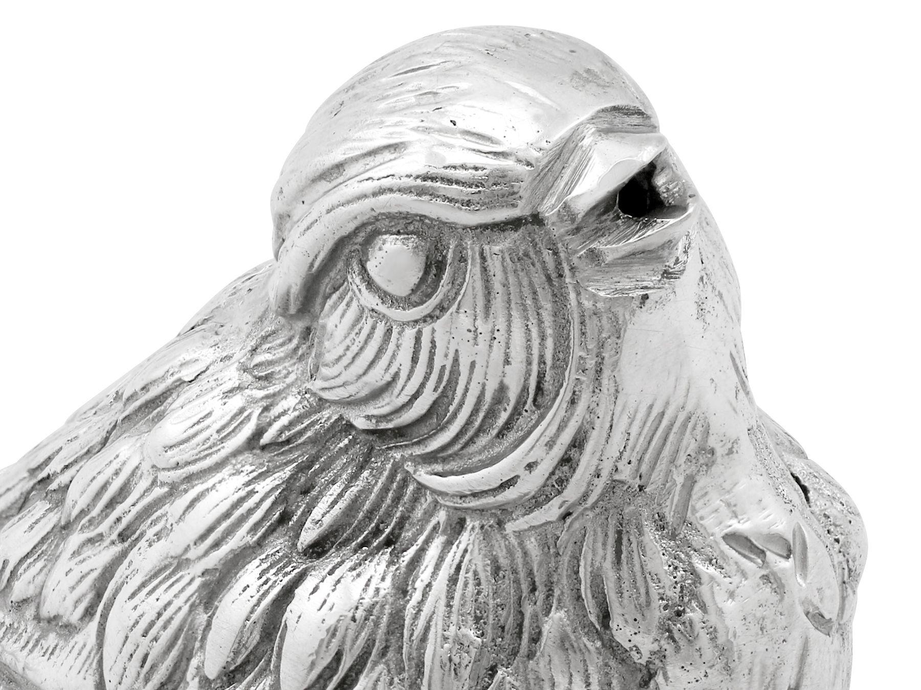 1920er Jahre Kontinentale Silber-Vogel-Paprika im Angebot 3
