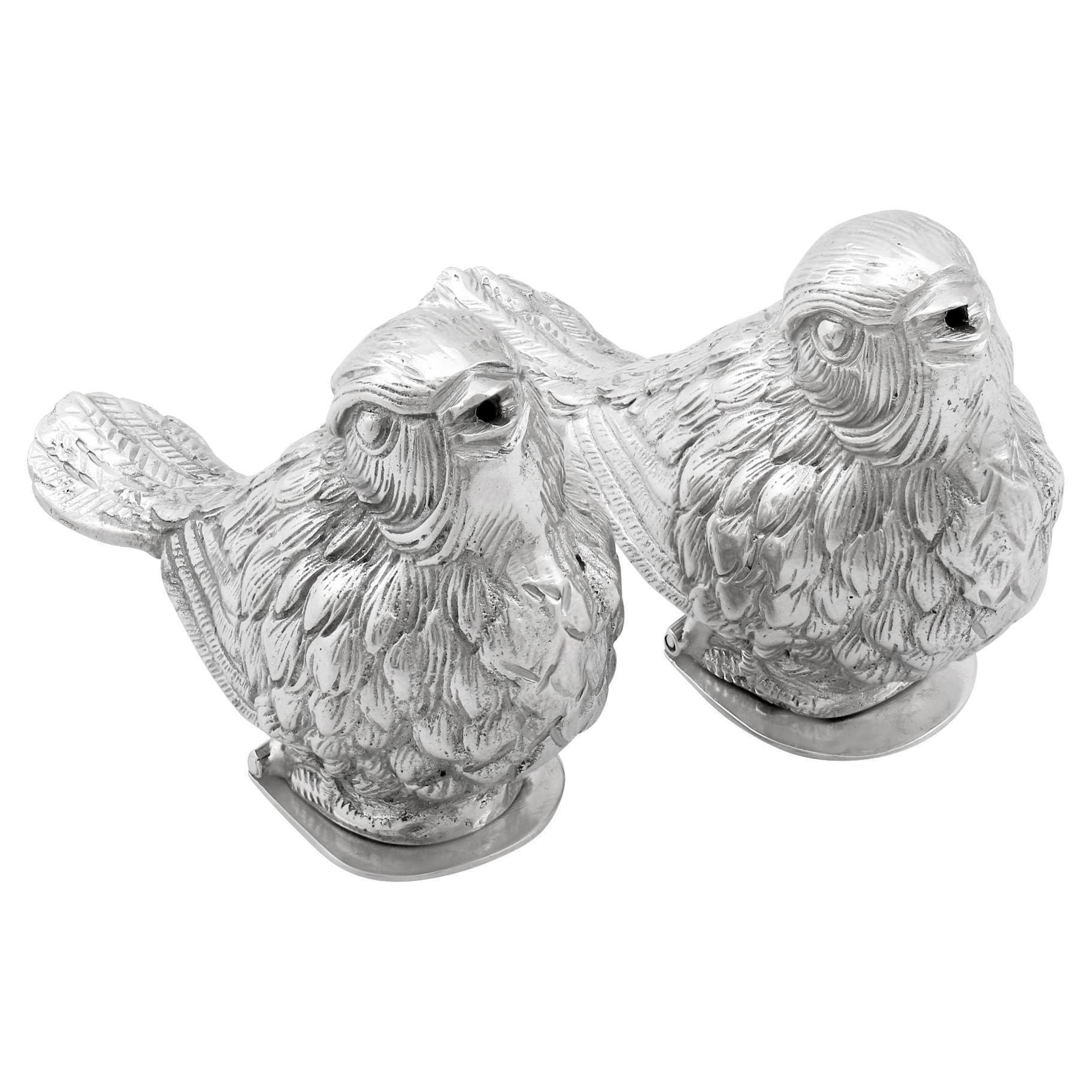 1920s Continental Silver Bird Peppers For Sale