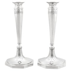 Antike kontinentale Silber Kerzenständer 1880