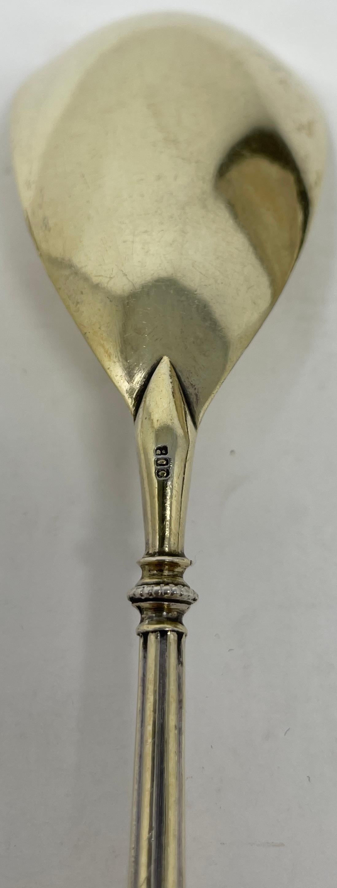 XIXe siècle Service à glace ou à mousse en argent continental ancien dans sa boîte d'origine datant d'environ 1880 en vente