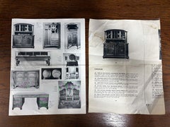 Antique Continental Turn of the Century Oak Wood Server Wall Unit