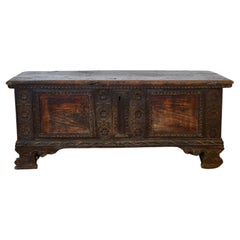 Antique Continental Walnut Cassone