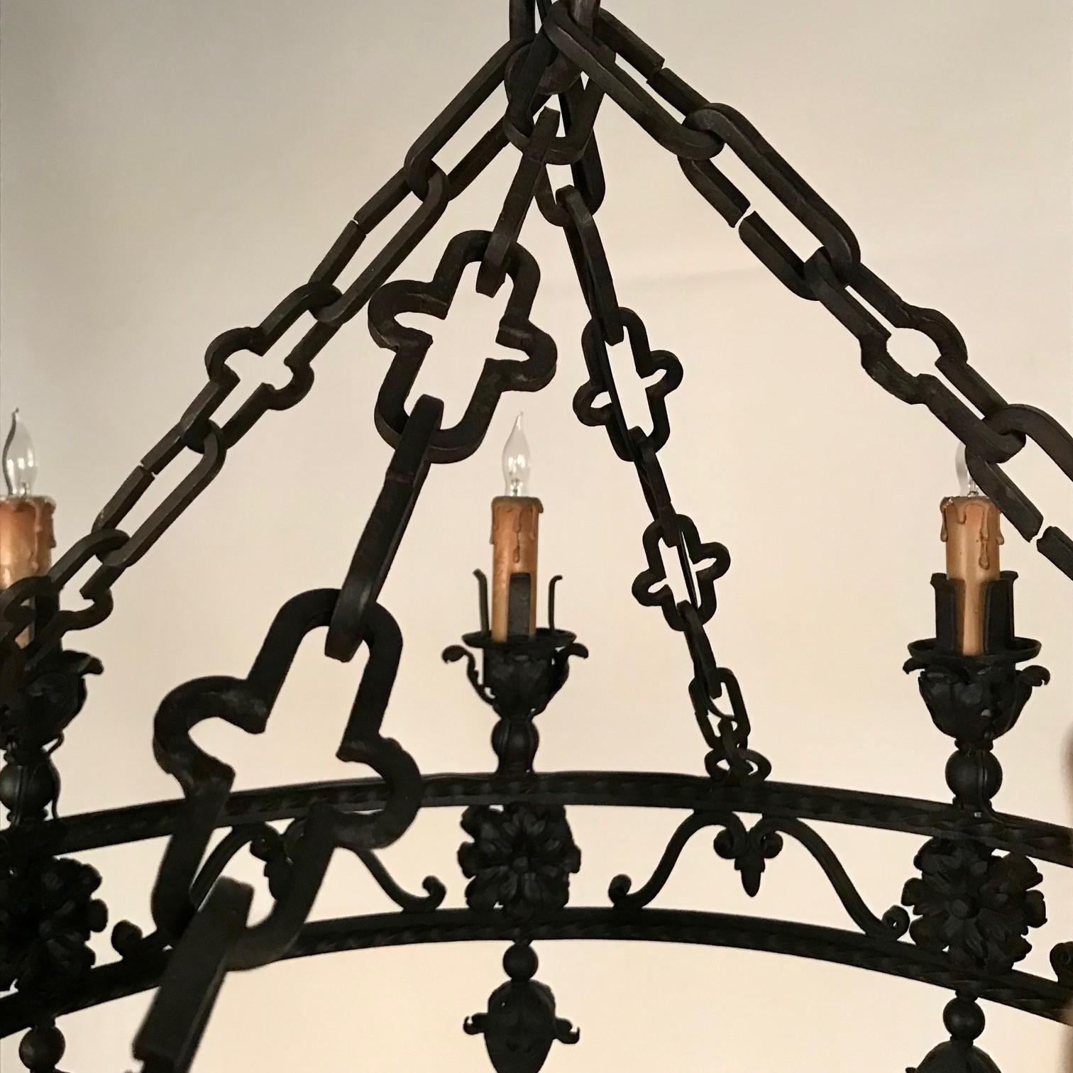 lustre fer forge maison du monde