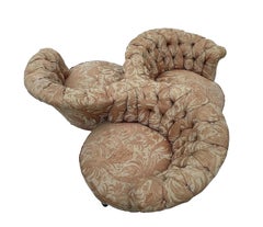 Antique Conversation 3 Person Victorian Chair Petite Sofa With Carved Legs