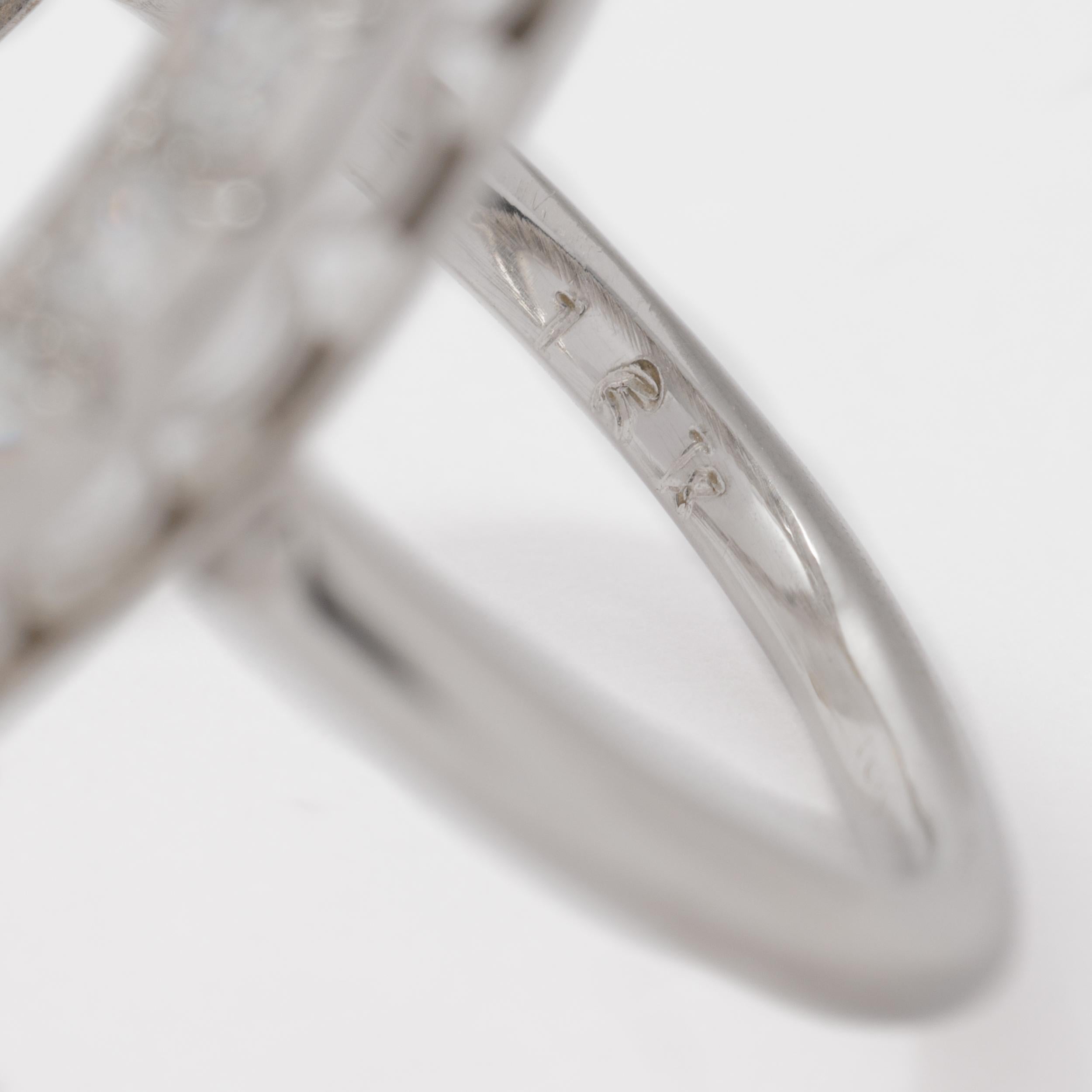 Antiker Conversion 18 Karat und Platin Diamant Hufeisen-Statement-Ring, antik im Angebot 4