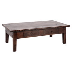 Antique converted 19th Century Dutch Colonial Teak Warm Brown Coffee Table