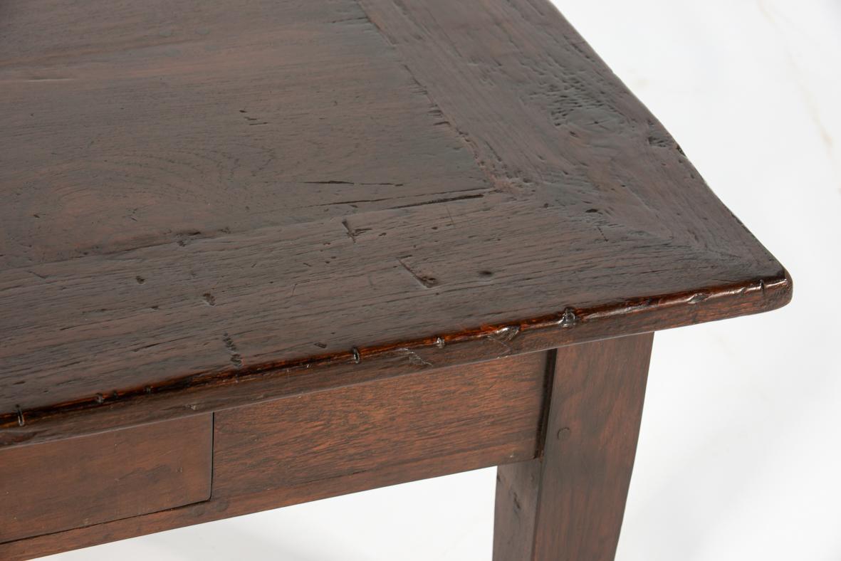 Antico tavolo da caffè quadrato in teak convertito in 19° Coloni olandesi, marrone scuro caldo in vendita 2