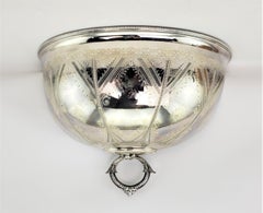 Antique Converted Silver Plated Meat Dome to a Wall Mounted Planter or Sconce