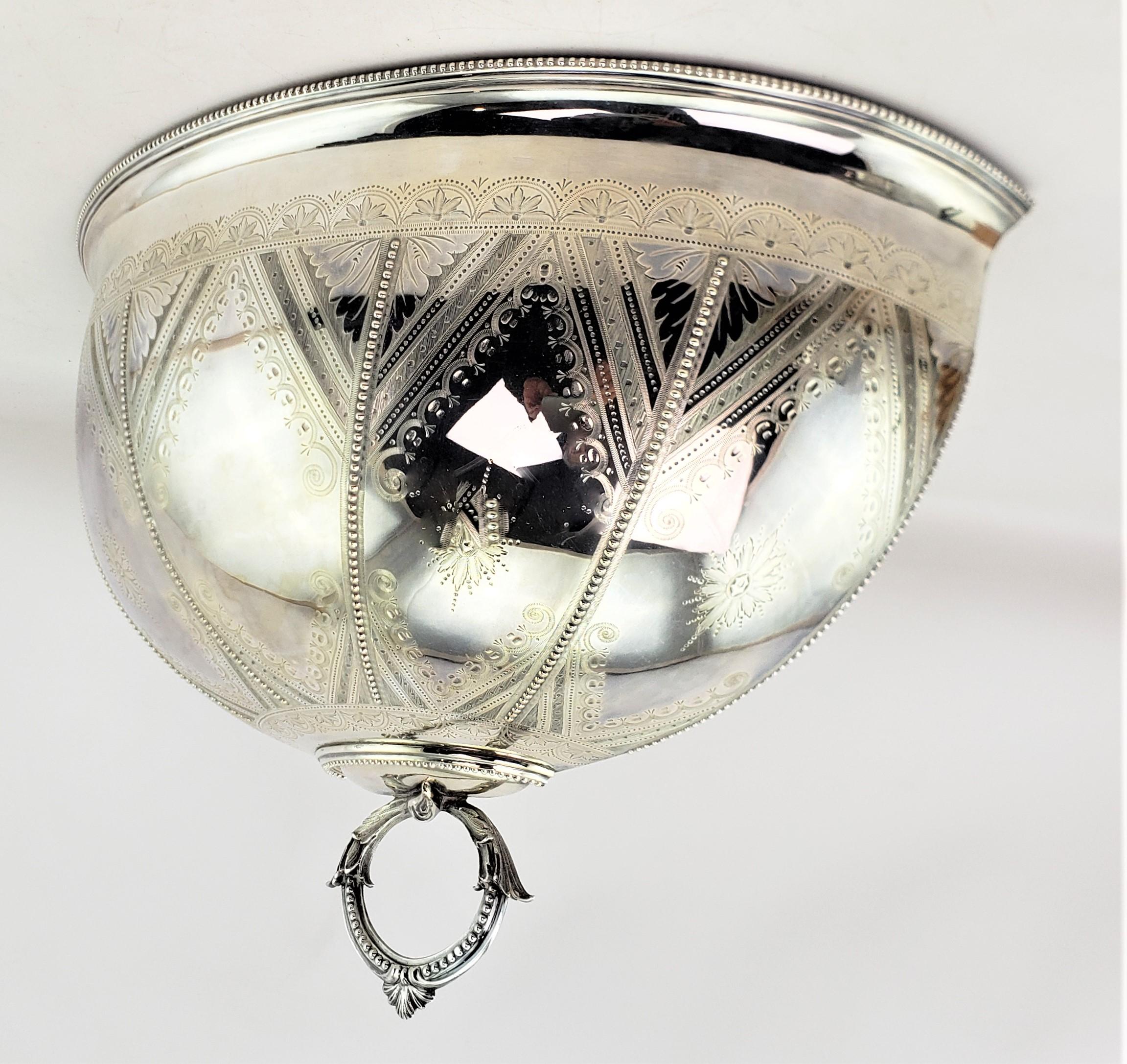 Victorian Antique Converted Silver Plated Meat Dome to a Wall Mounted Planter or Sconce For Sale